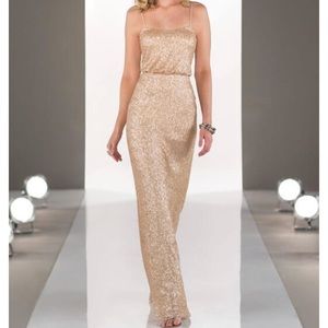 Gold Sequin Bridesmaid Dress